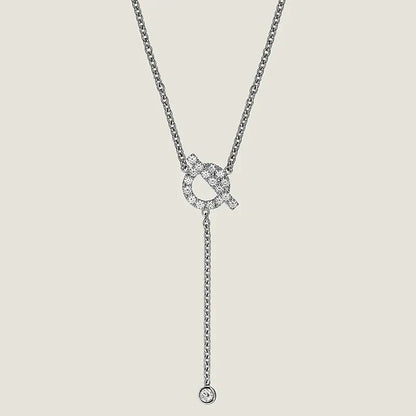 [LumiVibe]FINESSE SILVER DIAMOND NECKLACE