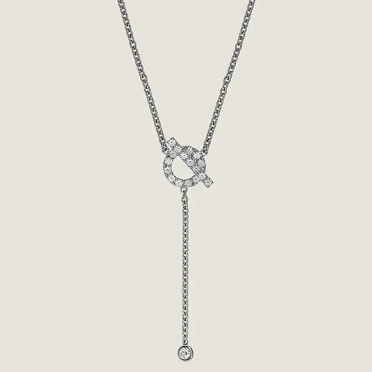 [LumiVibe]FINESSE SILVER DIAMOND NECKLACE