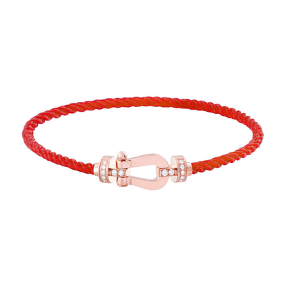 [LumiVibe]FORCE 10 HALF DIAMOND PINK GOLD RED CORDERI LARGE AND MEDIUM MODEL