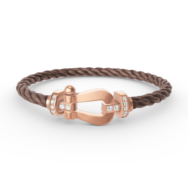 [LumiVibe]FORCE LARGE HORSESHOE HALF DIAMOND BRACELET ROSE GOLD