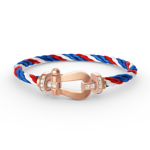 [LumiVibe]FORCE LARGE HORSESHOE HALF DIAMOND BRACELET ROSE GOLD