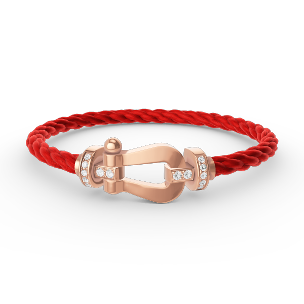 [LumiVibe]FORCE LARGE HORSESHOE HALF DIAMOND BRACELET ROSE GOLD