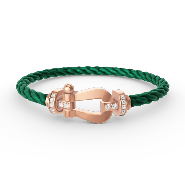 [LumiVibe]FORCE LARGE HORSESHOE HALF DIAMOND BRACELET ROSE GOLD