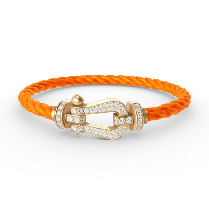 [LumiVibe]FORCE LARGE HORSESHOE FULL DIAMOND BRACELET GOLD