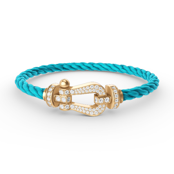 [LumiVibe]FORCE LARGE HORSESHOE FULL DIAMOND BRACELET GOLD