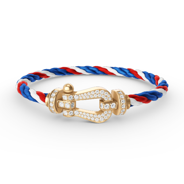 [LumiVibe]FORCE LARGE HORSESHOE FULL DIAMOND BRACELET GOLD