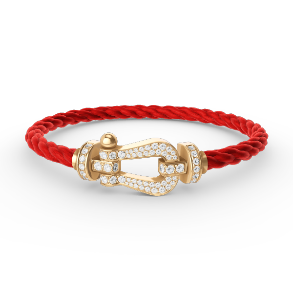 [LumiVibe]FORCE LARGE HORSESHOE FULL DIAMOND BRACELET GOLD
