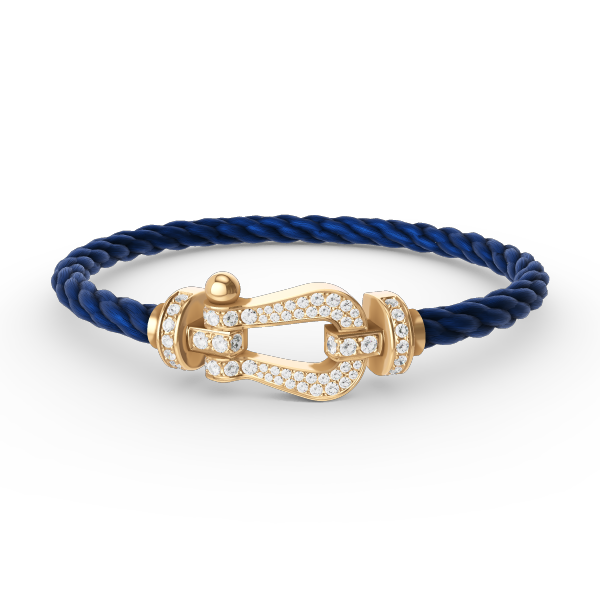 [LumiVibe]FORCE LARGE HORSESHOE FULL DIAMOND BRACELET GOLD