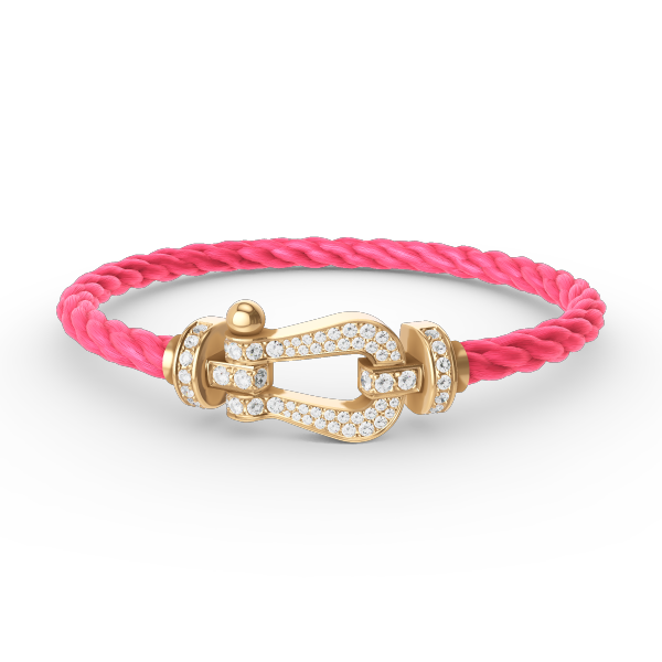 [LumiVibe]FORCE LARGE HORSESHOE FULL DIAMOND BRACELET GOLD