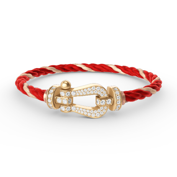 [LumiVibe]FORCE LARGE HORSESHOE FULL DIAMOND BRACELET GOLD