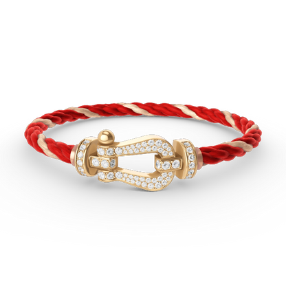 [LumiVibe]FORCE LARGE HORSESHOE FULL DIAMOND BRACELET GOLD