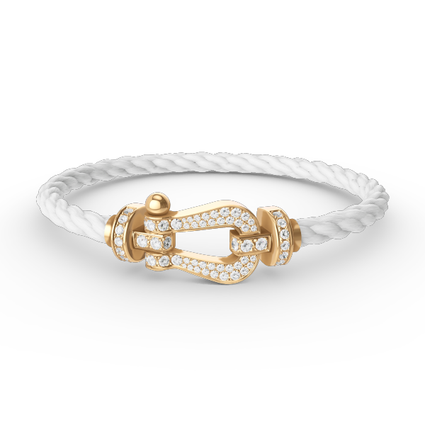 [LumiVibe]FORCE LARGE HORSESHOE FULL DIAMOND BRACELET GOLD