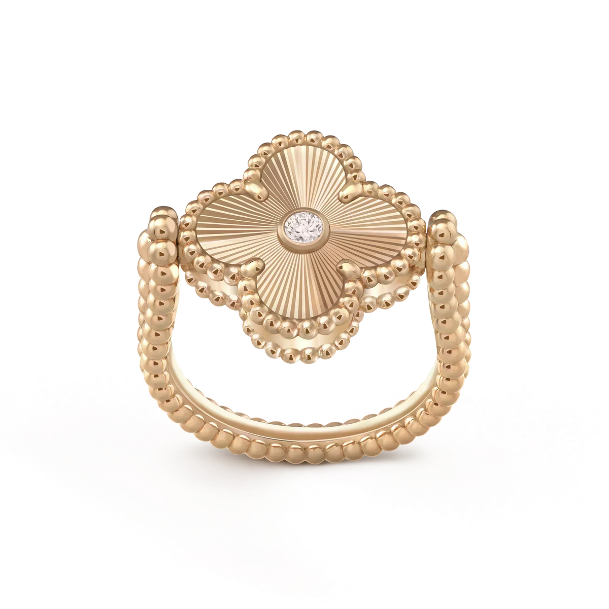 [LumiVibe]CLOVER RIVERSIBLE ROSE GOLD RING