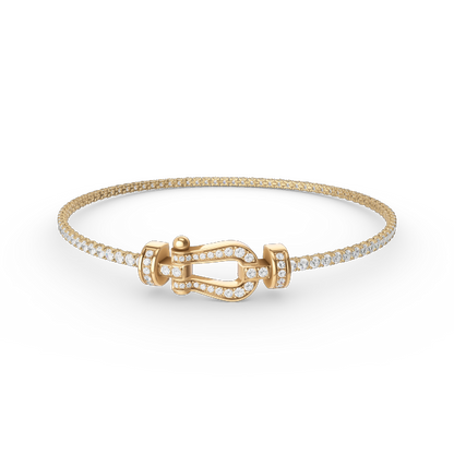 [LumiVibe]FORCE  HORSESHOE  DIAMOND TENNIS BRACELET