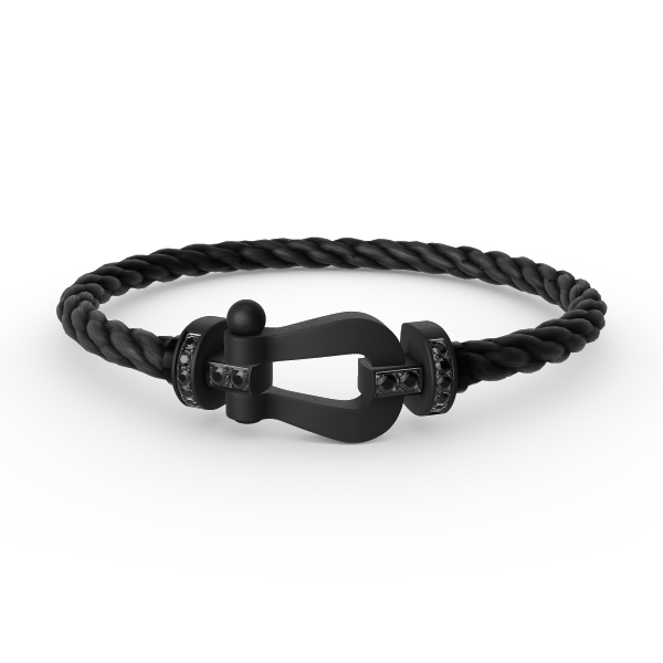[LumiVibe]FORCE LARGE SERIES HORSESHOE BLACK SAMURAI BRACELET