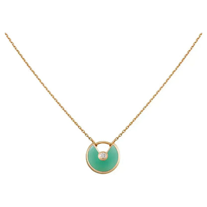 [LumiVibe]AMULETTE GOLD MALACHITE NECKLACE
