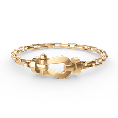 [LumiVibe]FORCE LARGE HORSESHOE CLASP  METAL BRACELET
