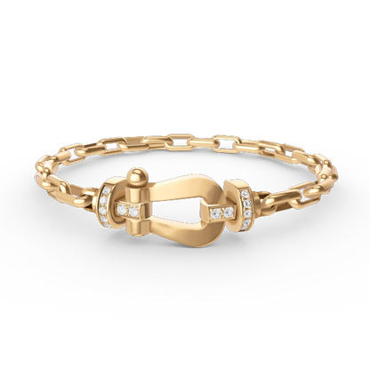 [LumiVibe]FORCE LARGE HORSESHOE CLASP  METAL BRACELET