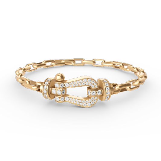 [LumiVibe]FORCE LARGE HORSESHOE CLASP  METAL BRACELET