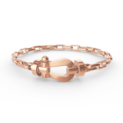 [LumiVibe]FORCE LARGE HORSESHOE CLASP  METAL BRACELET