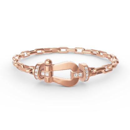 [LumiVibe]FORCE LARGE HORSESHOE CLASP  METAL BRACELET