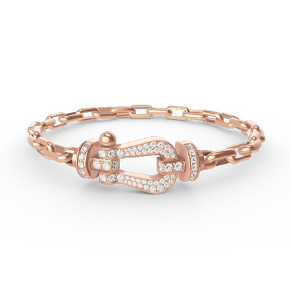 [LumiVibe]FORCE LARGE HORSESHOE CLASP  METAL BRACELET