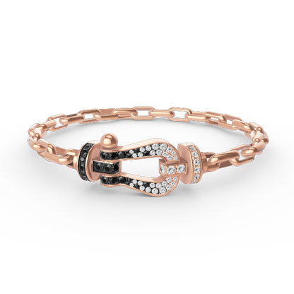 [LumiVibe]FORCE LARGE HORSESHOE CLASP  METAL BRACELET