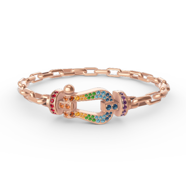 [LumiVibe]FORCE LARGE HORSESHOE CLASP  METAL BRACELET
