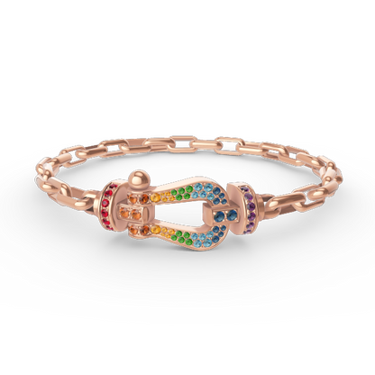 [LumiVibe]FORCE LARGE HORSESHOE CLASP  METAL BRACELET