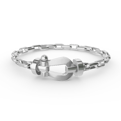 [LumiVibe]FORCE LARGE HORSESHOE CLASP  METAL BRACELET