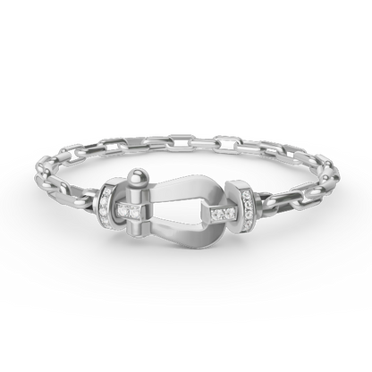 [LumiVibe]FORCE LARGE HORSESHOE CLASP  METAL BRACELET