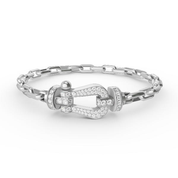 [LumiVibe]FORCE LARGE HORSESHOE CLASP  METAL BRACELET