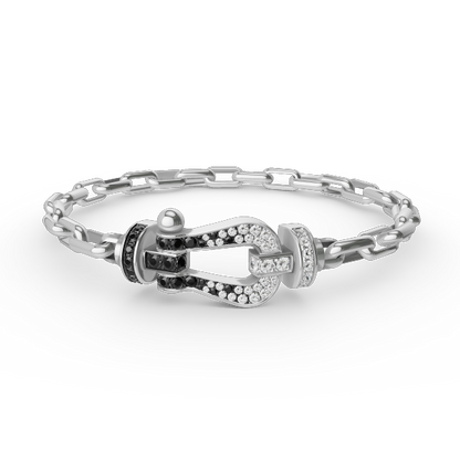 [LumiVibe]FORCE LARGE HORSESHOE CLASP  METAL BRACELET