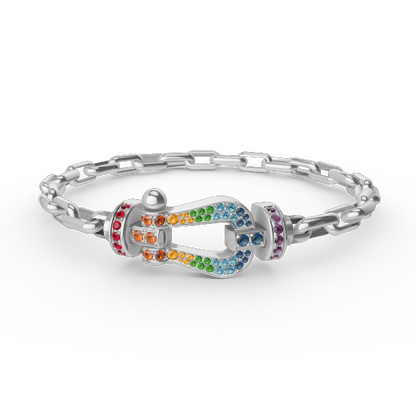 [LumiVibe]FORCE LARGE HORSESHOE CLASP  METAL BRACELET