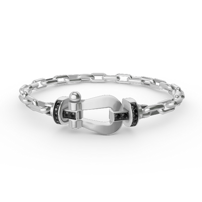 [LumiVibe]FORCE LARGE HORSESHOE CLASP  METAL BRACELET
