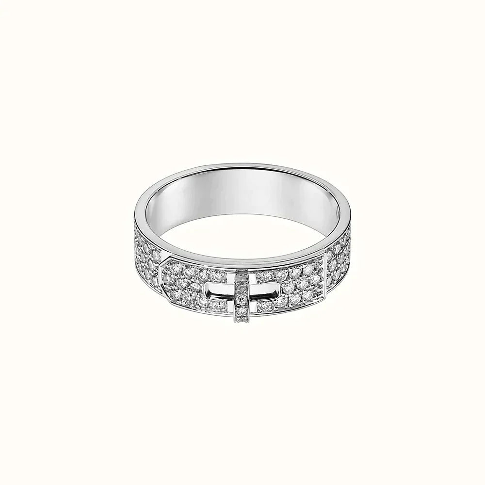 [LumiVibe]KELLY SILVER DIAMOND RING