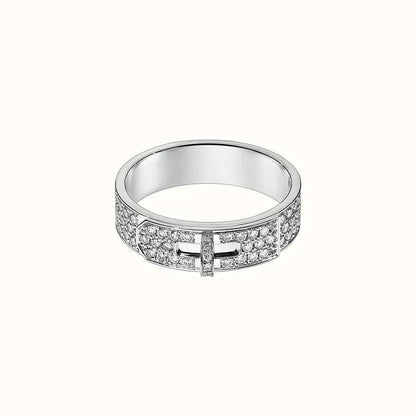 [LumiVibe]KELLY SILVER DIAMOND RING