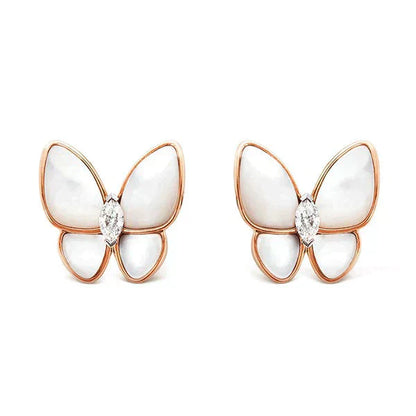 [LumiVibe]BUTTERFLY MOP DIAMOND EARRINGS