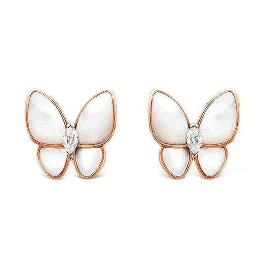 [LumiVibe]BUTTERFLY MOP DIAMOND EARRINGS