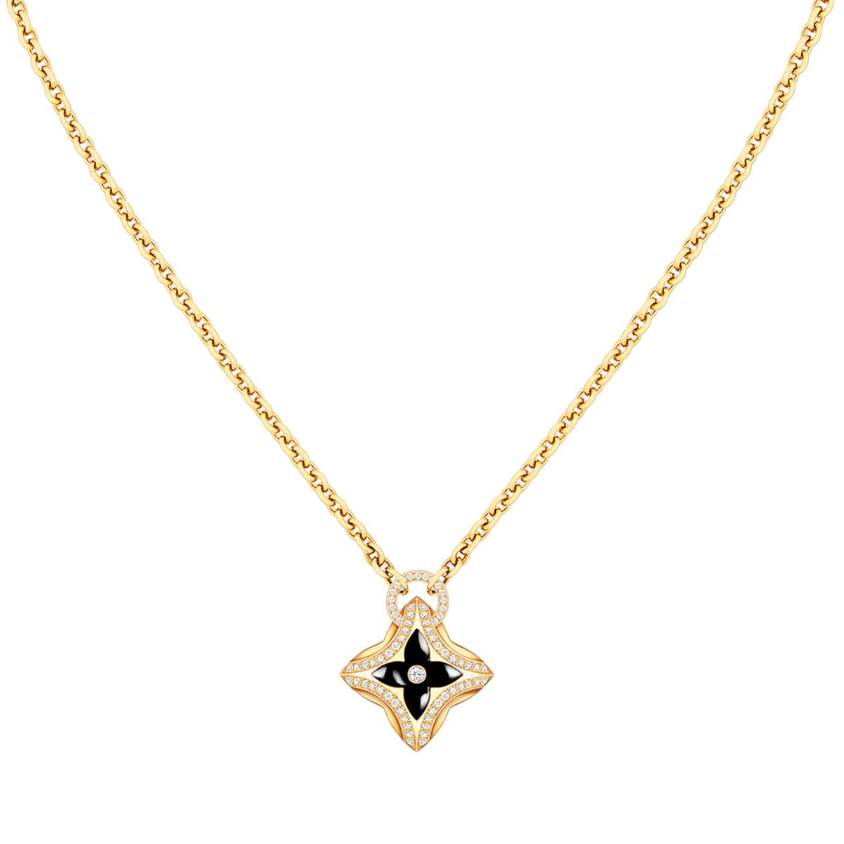 [LumiVibe]STAR PEDANT PINK GOLD DIAMOND NECKLACE