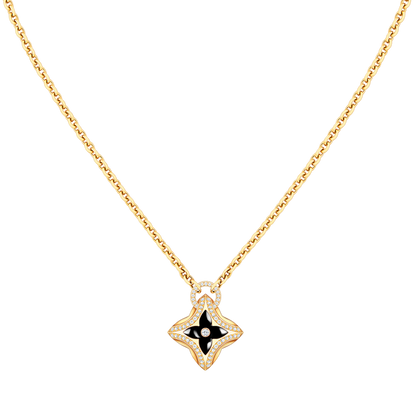 [LumiVibe]STAR PEDANT PINK GOLD DIAMOND NECKLACE