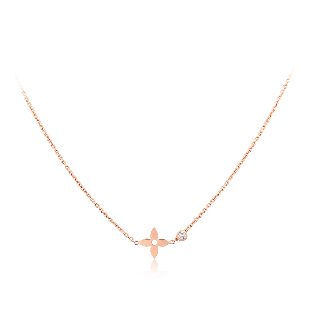 [LumiVibe]BLOSSOM PENDANT PINK GOLD AND DIAMOND