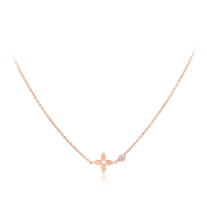 [LumiVibe]BLOSSOM PENDANT PINK GOLD AND DIAMOND