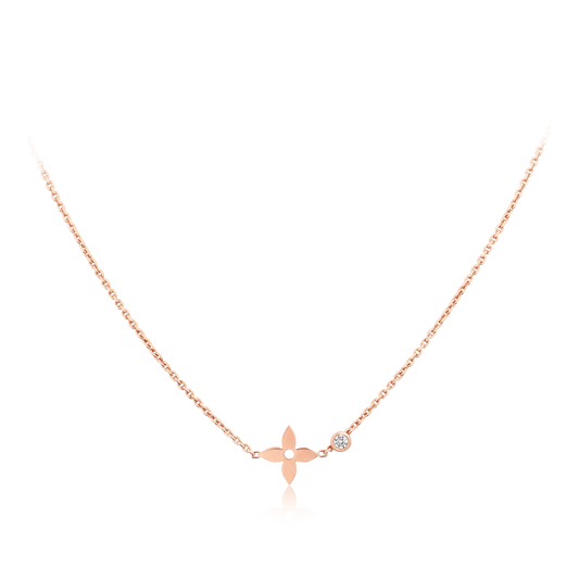 [LumiVibe]BLOSSOM PENDANT PINK GOLD AND DIAMOND