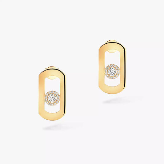 [LumiVibe]So Move Diamond Earrings in Yellow Gold