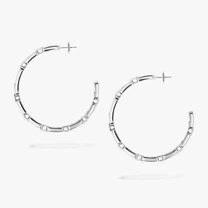 [[LumiVibe]Move Link Diamond Hoop Earrings