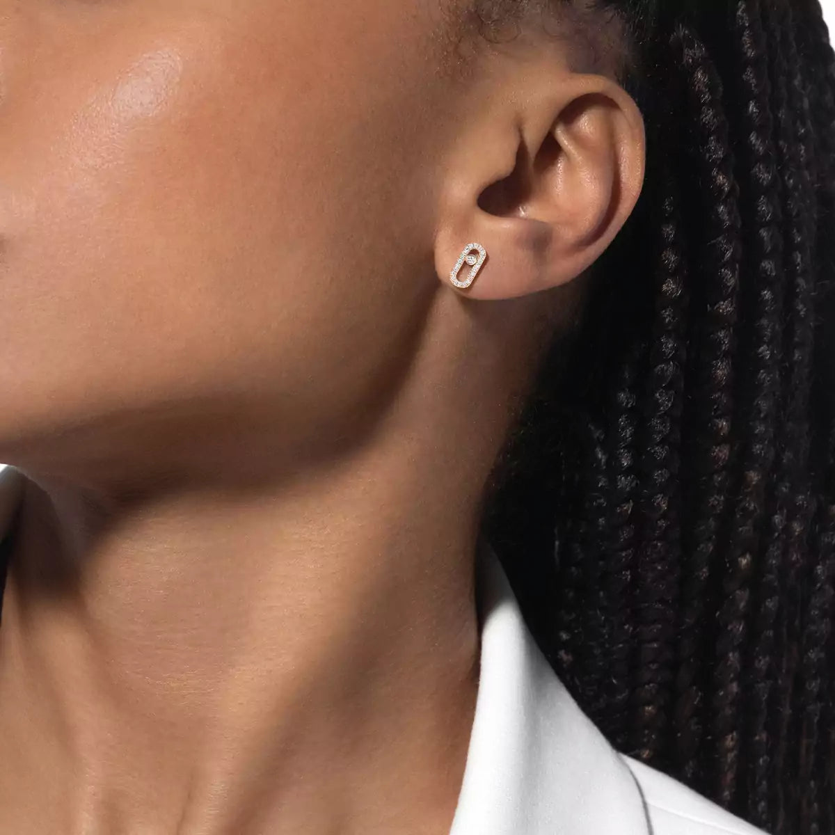 [LumiVibe]Move Uno Diamond Earrings