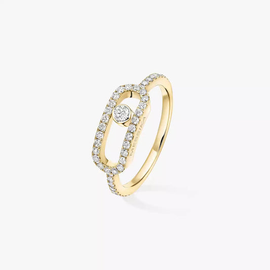 [LumiVibe]Move Uno Diamond Ring in Gold