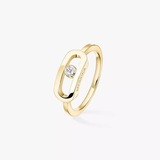 [LumiVibe]Move Uno Diamond Ring in Gold