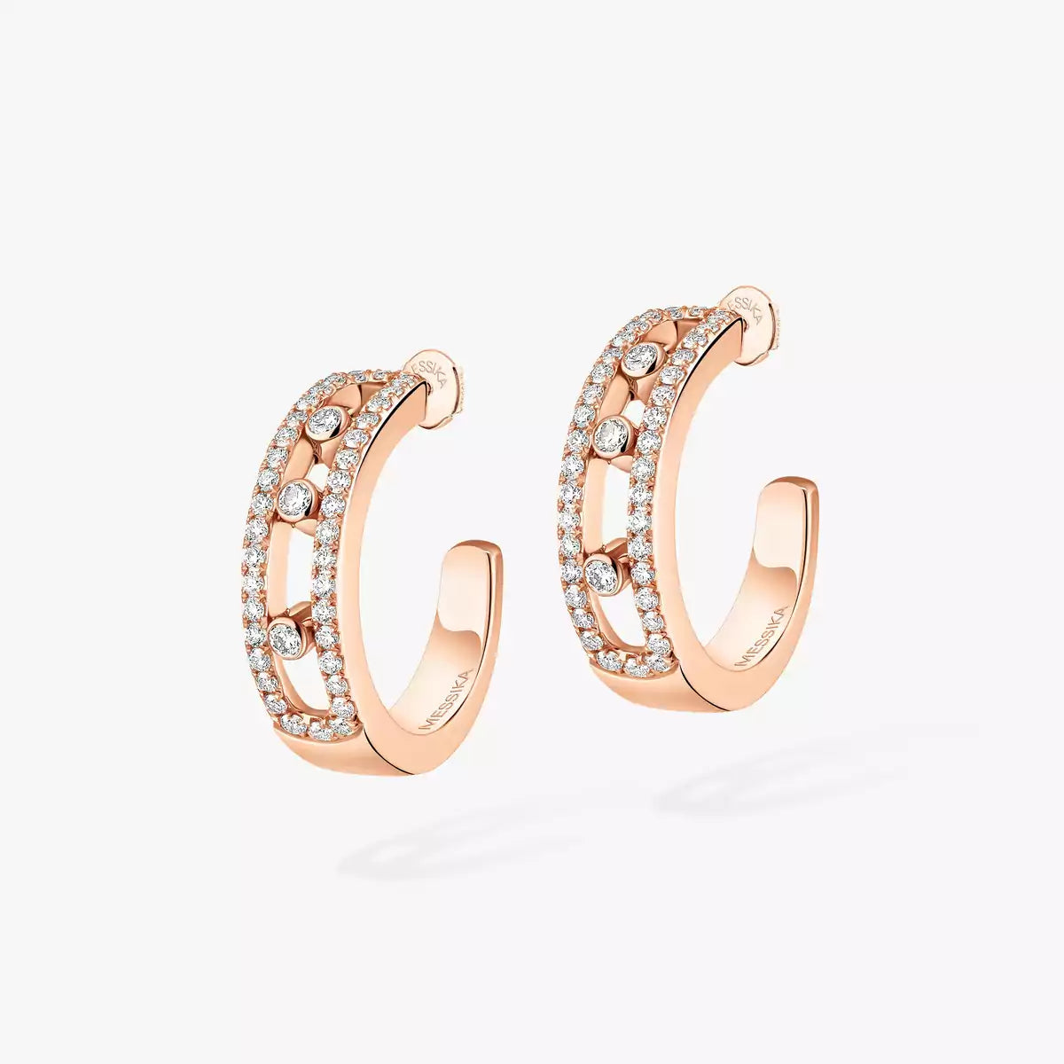 [LumiVibe]Diamond Pave_ Hoop Earrings Move